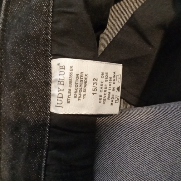 Judy Blue High Waisted Button Fly Wide Leg Trouser Jeans Black Size 32 Women - Picture 8 of 12